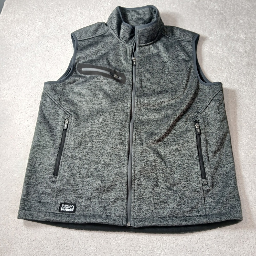 DDX Dri Duck Compass Soft Shell Vest Men Large Charcoal Storm Shield Performance